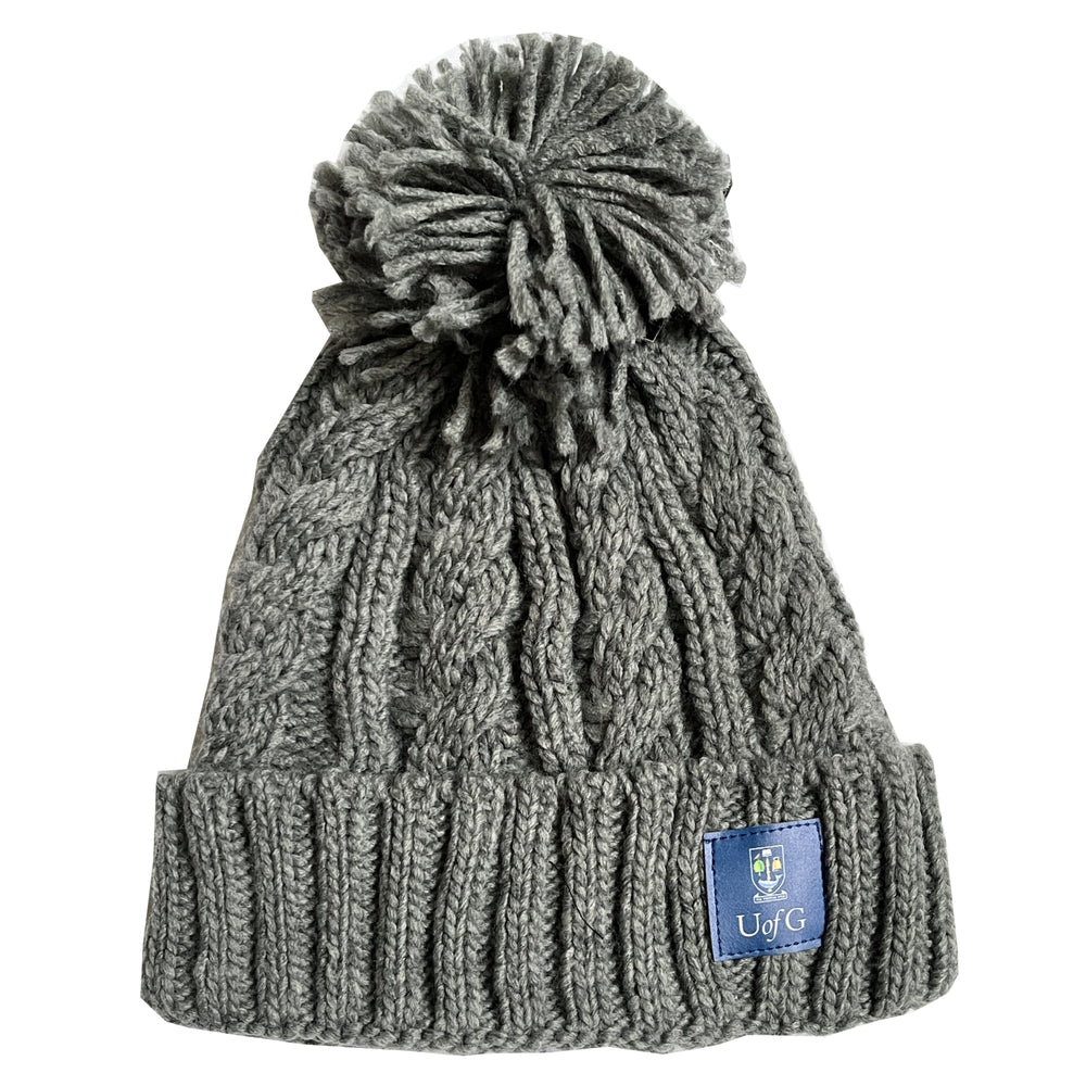 Cable Knit Hat - Light Grey