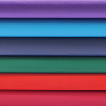 6 colours of university of glasgow a6 notebook. Purple, aqua, navy, green, red, pink.