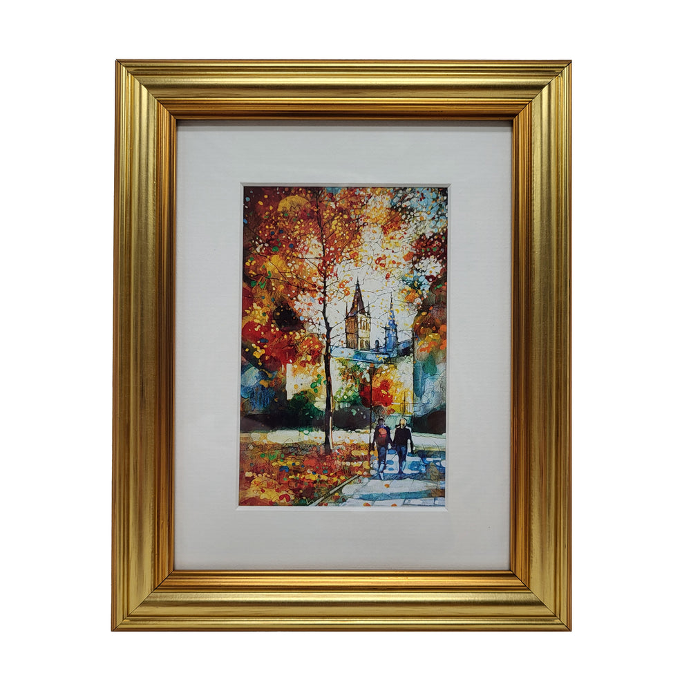 Hand in Hand to Glasgow University - Bryan Evans A5 Framed Print