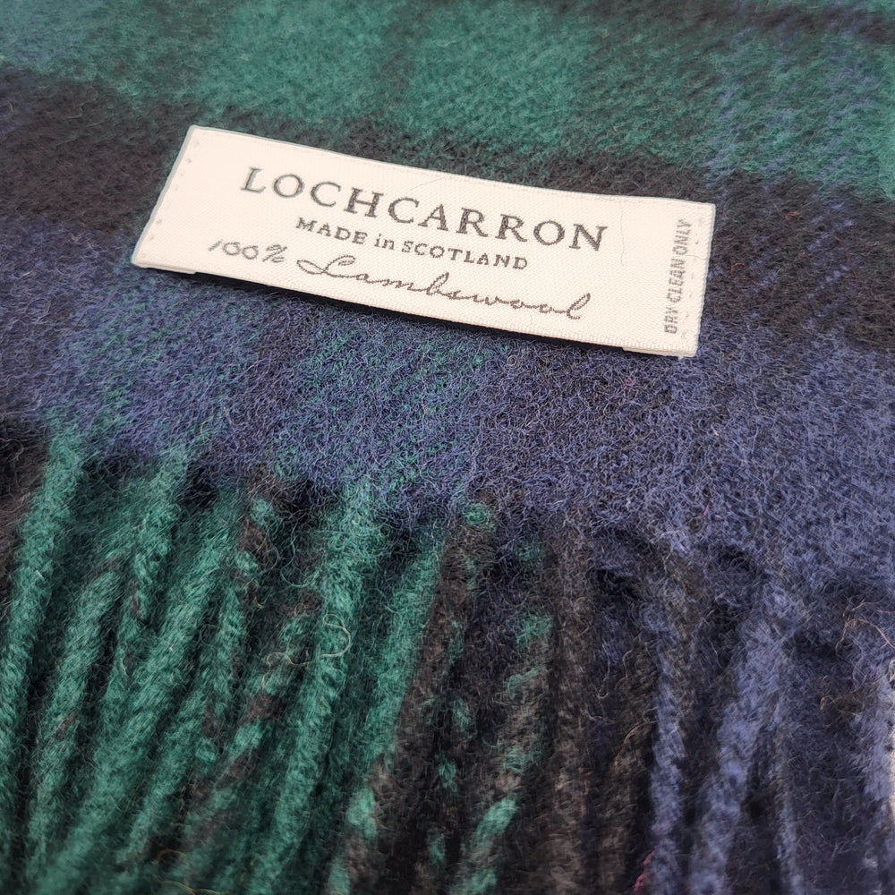 Black Watch Modern Tartan Scarf Close Up