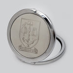 University of Glasgow Pewter Compact Mirror - open view