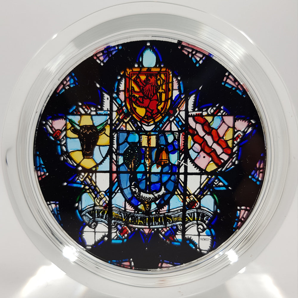 University of Glasgow Crest Glass Paperweight