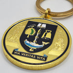 Uni View Gold Coin Keyring Back Detail