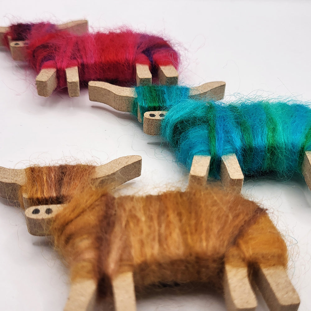 Hairy Coo Magnet 3 Colours Collection