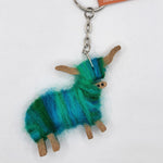 Hairy Coo Keyring - Blue-Green