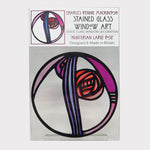 CRM Hunterian Large Rose Cling Window Decoration