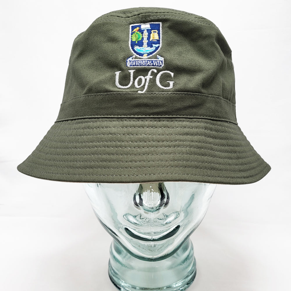 UofG Bucket Hat - Olive FRONT VIEW 
