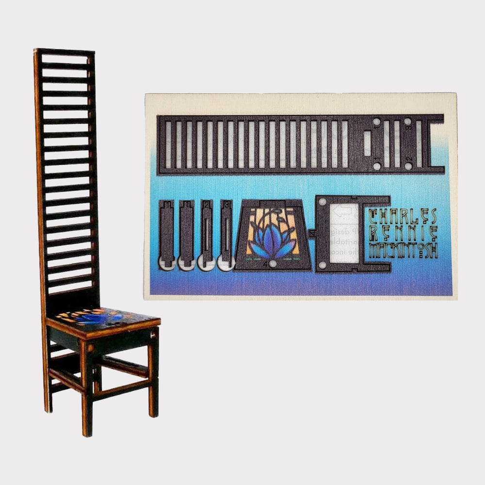 Ladderback Chair Pop Up Postcard