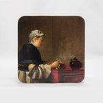 A Lady Taking Tea Coaster