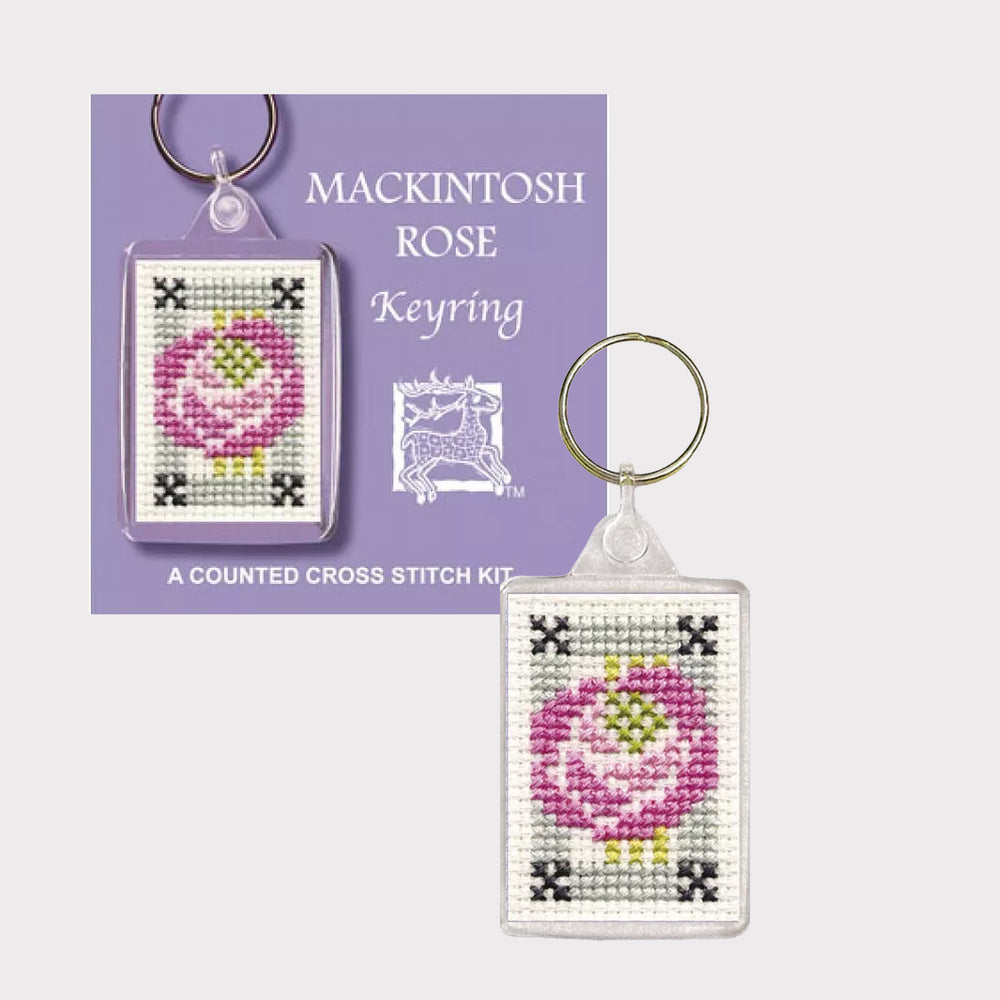Mackintosh Rose - Keyring Counted Cross Stitch Kit
