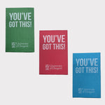 Three motivational cards with 'You've Got This!' text and University of Glasgow logo on a white background.