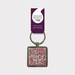 Rose and Teardrop Metal Keyring