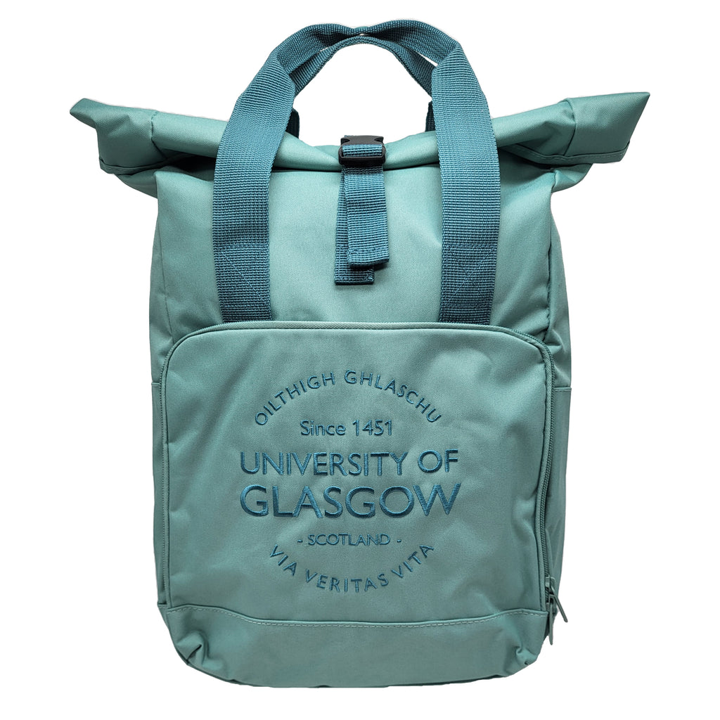 Sage Green Roll Top Backpack – University of Glasgow