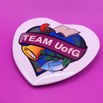 Team UofG Heart Button Badge