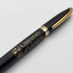 University Black and Gold Pen - Detail