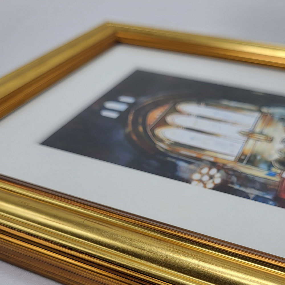 Detail of gold frame 