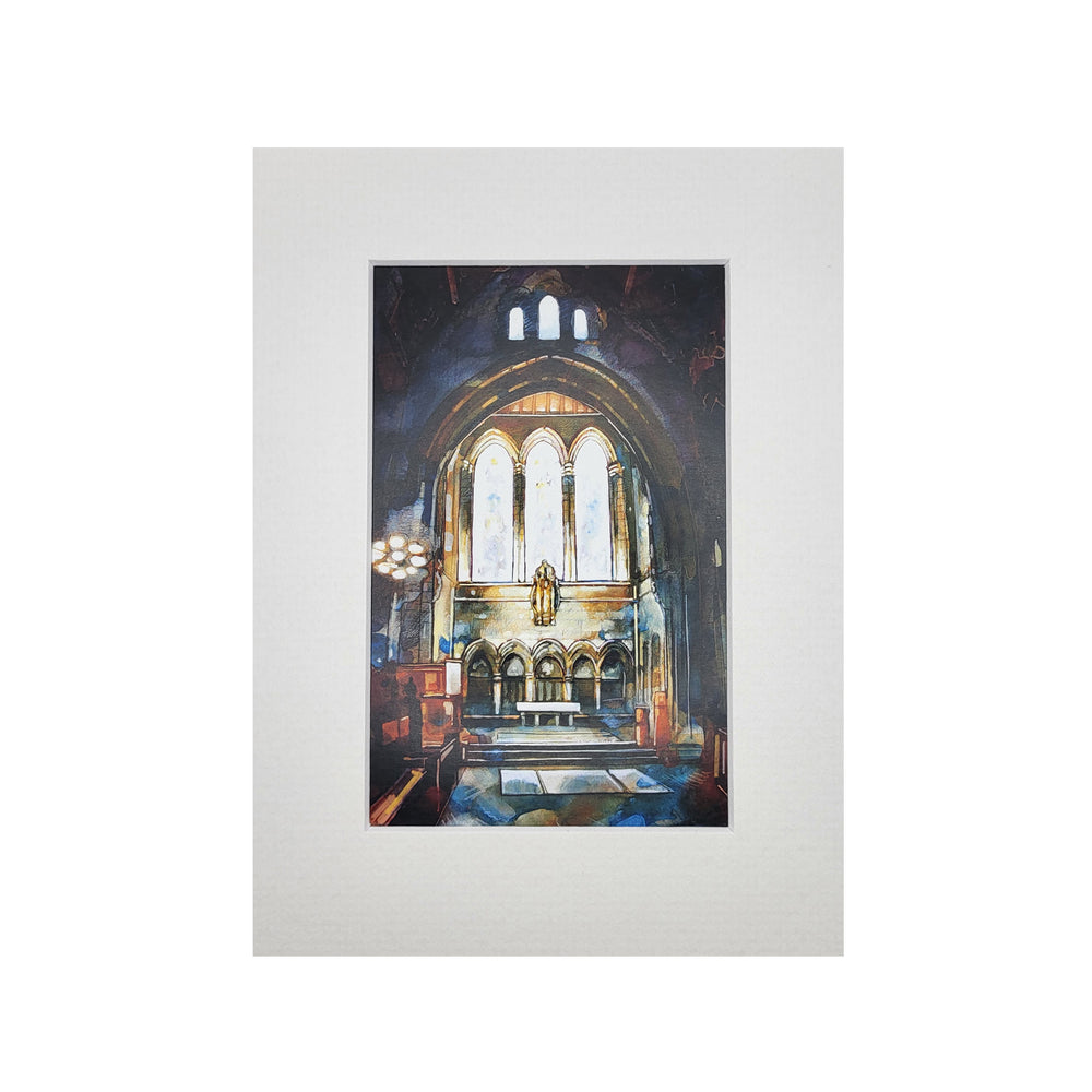 Glasgow University Chapel - Bryan Evans A5 Mounted Print