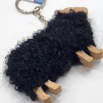 Woolly Ewe Keyring - Black Detail