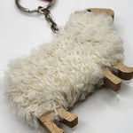 Woolly Ewe Keyring - White