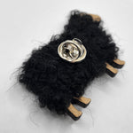 Woolly Ewe Brooch Pin detail