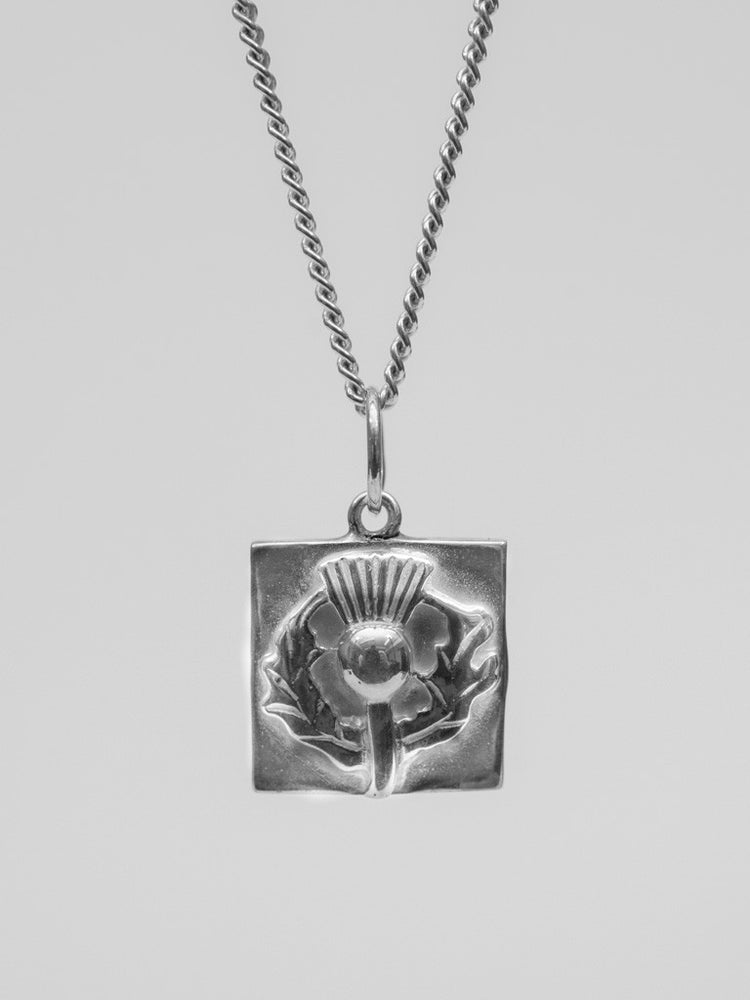 University Hallmarked Silver Thistle Pendant