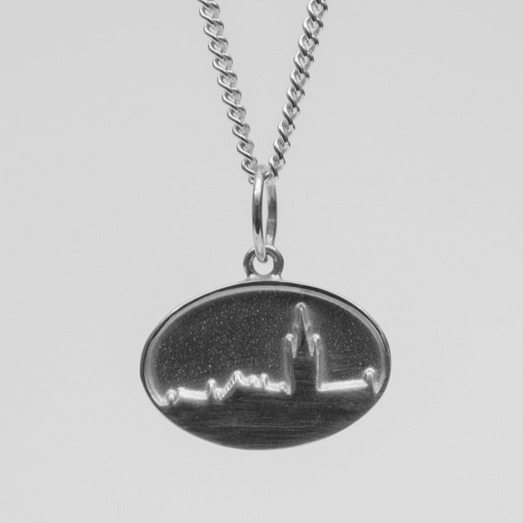 University Hallmarked Silver Skyline Pendant