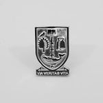 University Hallmarked Silver Crest Pin