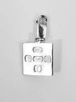 University Hallmarked Thistle Charm - reverse