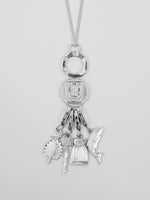 University Hallmarked Long Silver Charm Pendant (charms sold separately)