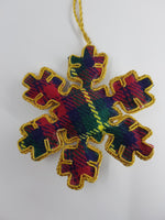 Tartan Snowflake Decoration