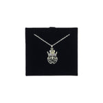 Silver Heart with Crown Pendant