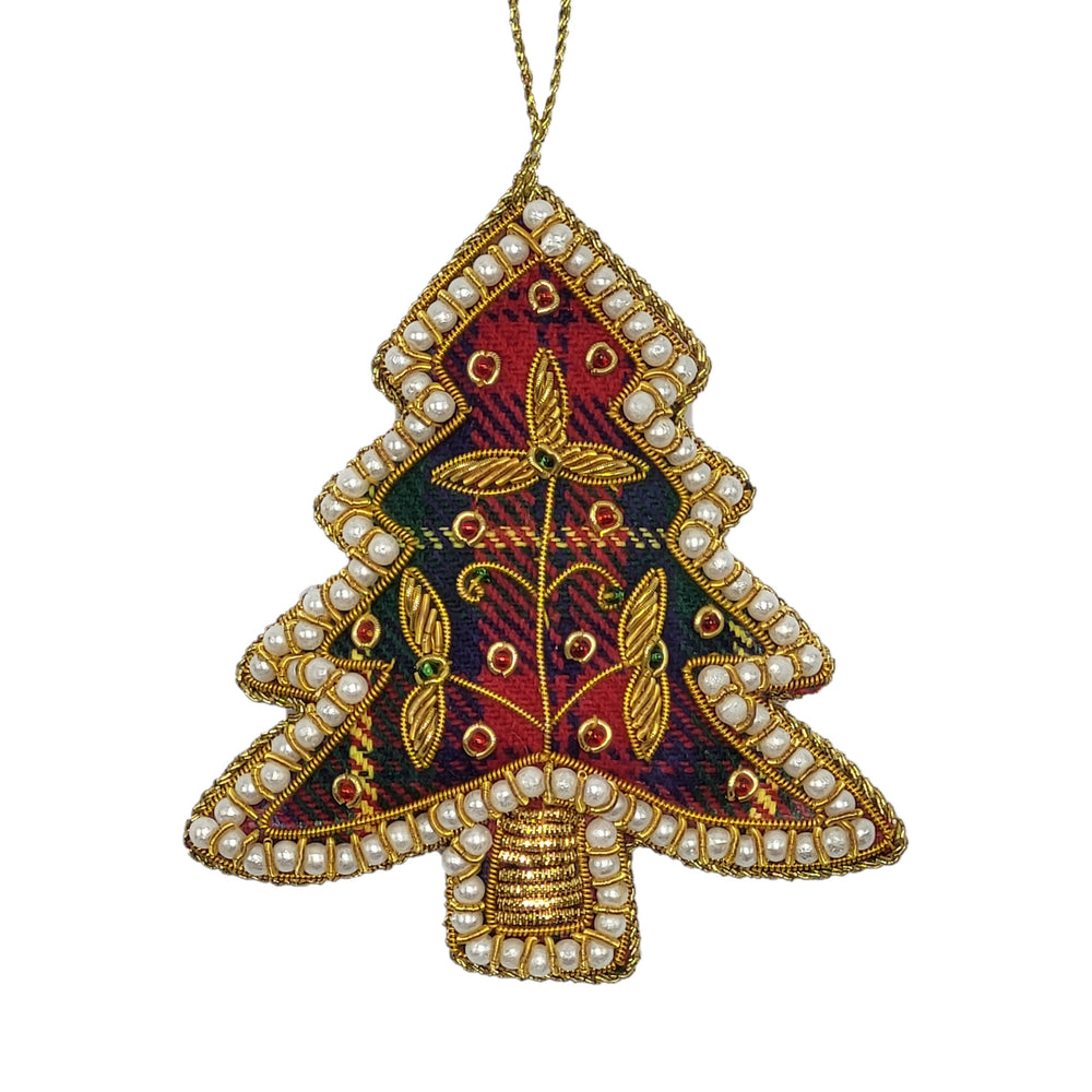 Tartan Tree with Pearls