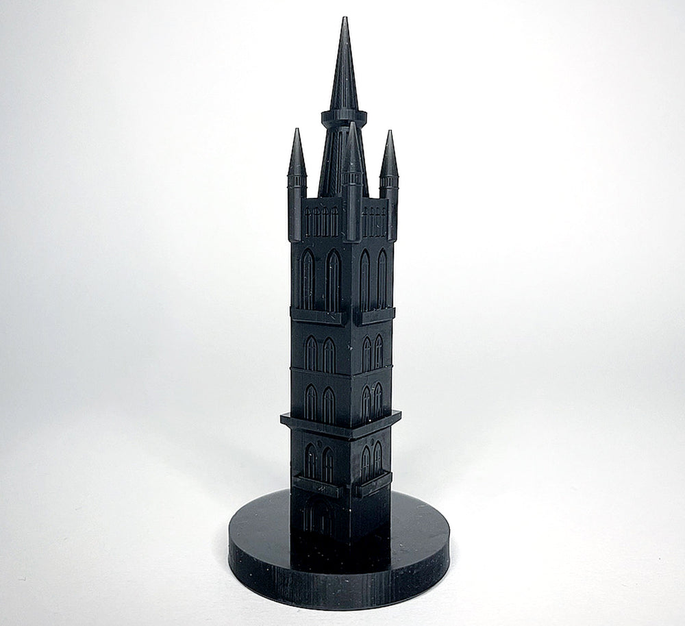 Glasgow Chess Set - University of Glasgow Tower king piece (black)
