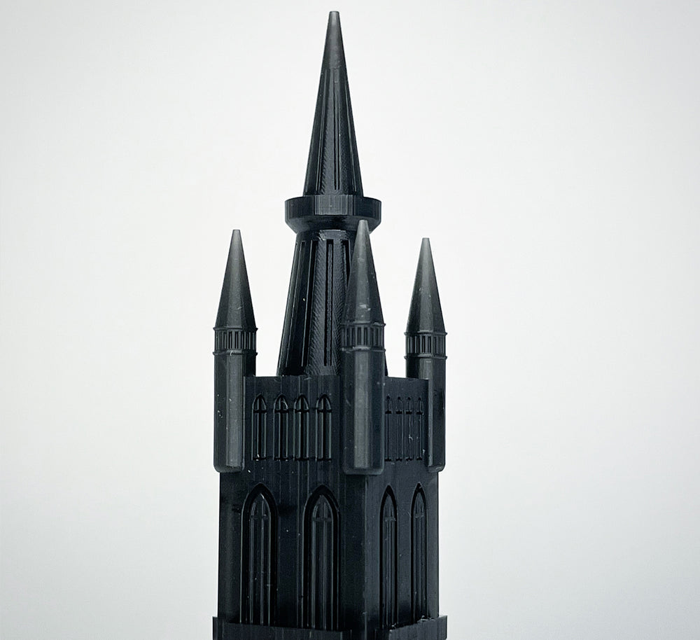 Glasgow Chess Set - University of Glasgow Tower king piece (spire detail)